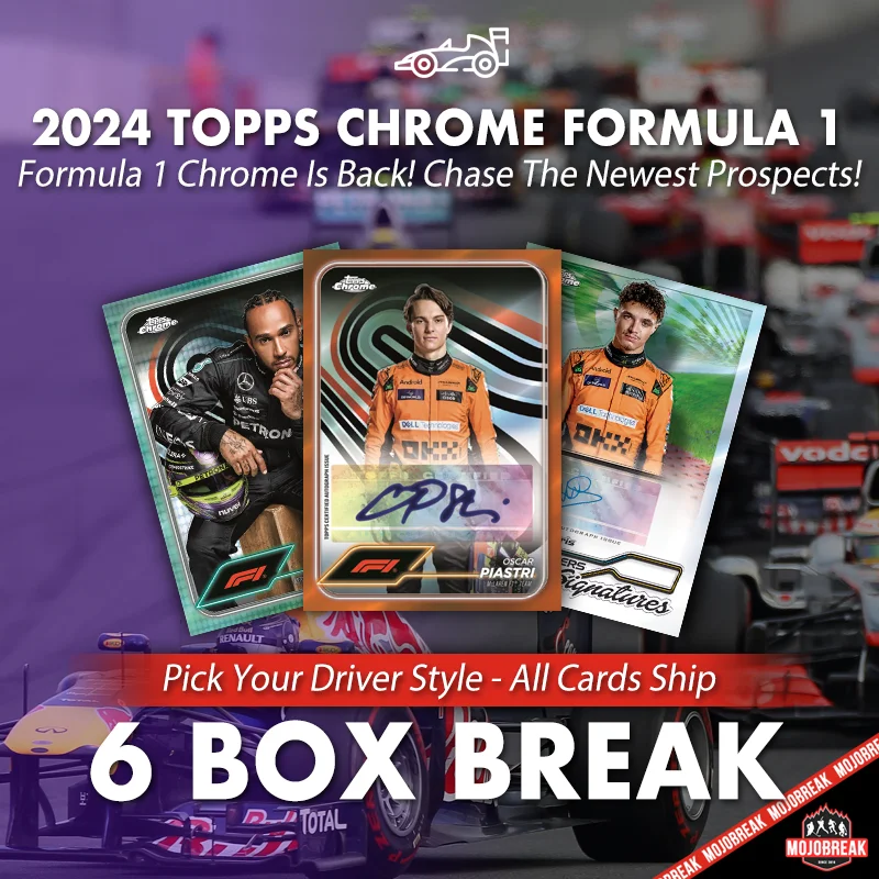 2024 Topps Chrome Formula One F1 Hobby 6 Box Pick Your Driver #2