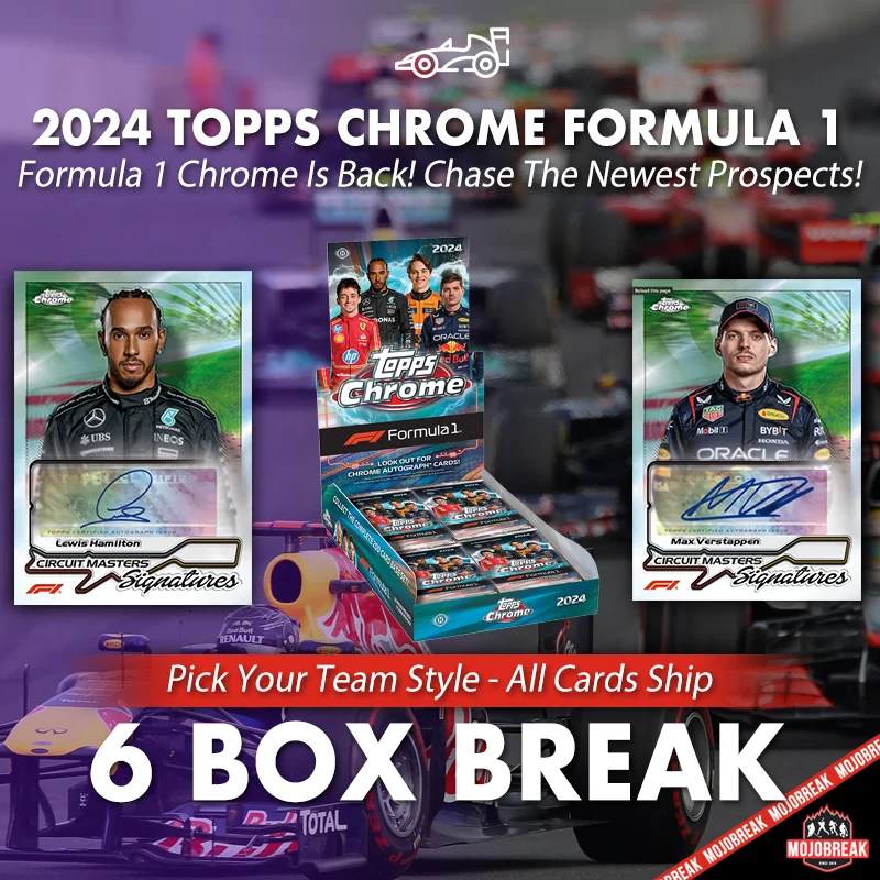 2024 Topps Chrome Formula One F1 Hobby 6 Box Pick Your Team #2