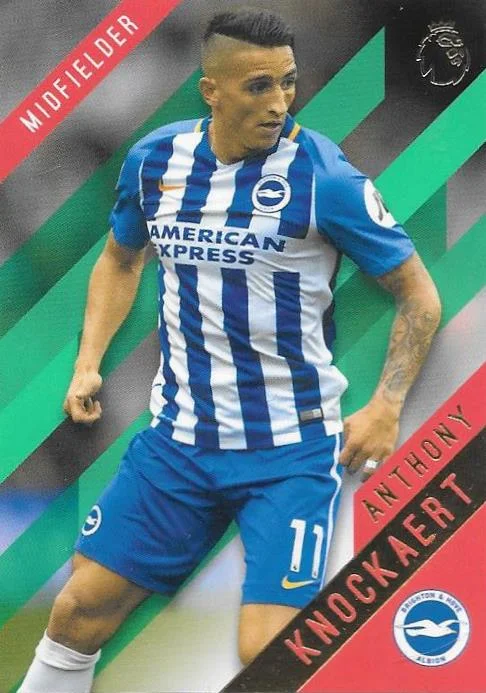 Anthony Knockaert, Green Parallel, 2017-18 Topps EPL Premier League Gold