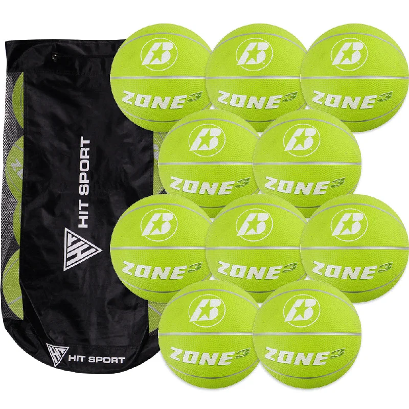 Baden Zone Basketballs (10 Pack with Carry Bag) | Size 3