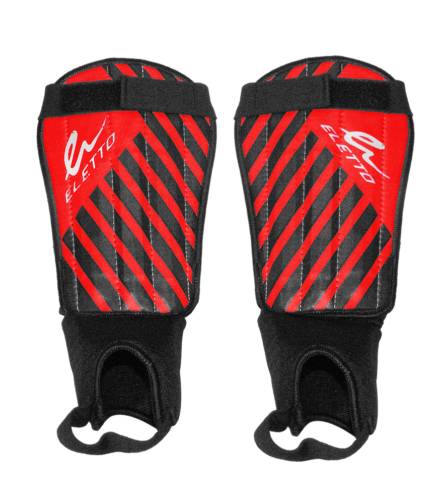 Eletto Red/Black/White Victory VI Soft Shell Soccer Shinpads