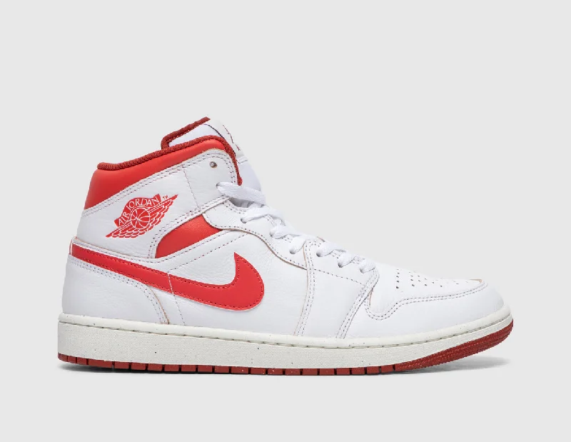 Jordan 1 Mid SE White / Lobster - Dune Red