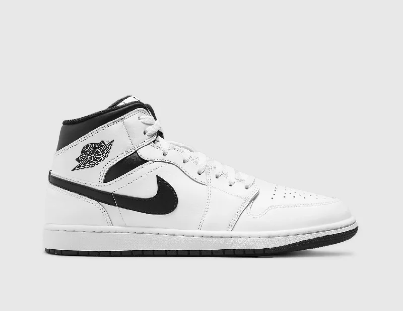 Jordan 1 Mid White / Black - White