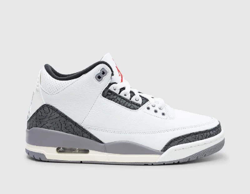 Jordan 3 Retro Summit White / Fire Red - Cement Grey