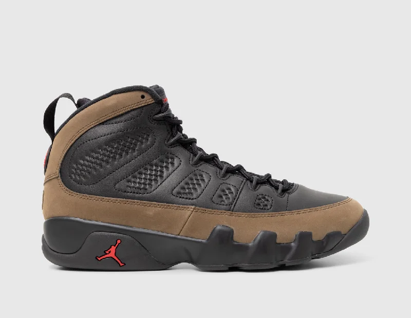 Jordan 9 Retro Black / True Red - Light Olive