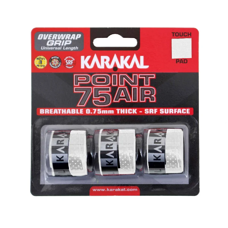 Karakal Point 75 Air Overwrap Grip - Pack of 3