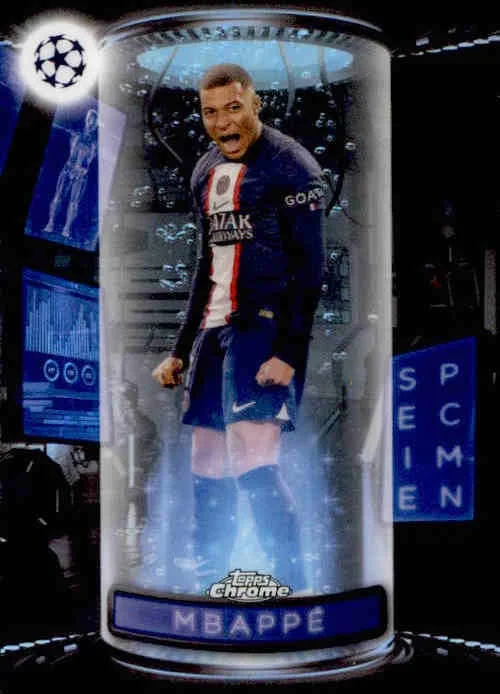 Kylian Mbappe, Specimen, 2023 Topps Finest UEFA Champions League Soccer