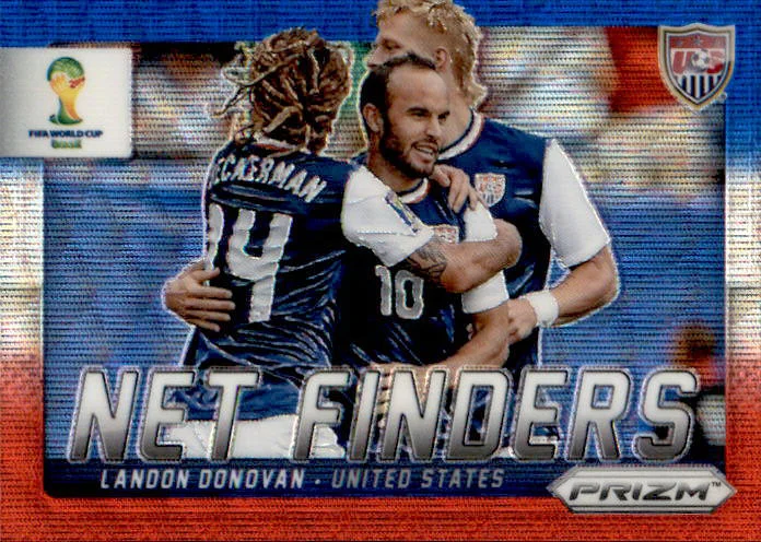 Landon Donovan, Net Finders, Blue, White, Red Refractor, 2014 Panini Prizm FIFA World Cup Soccer