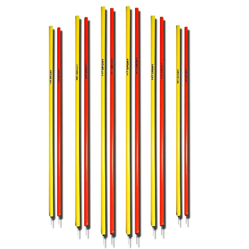 Hit Sport Training Boundary Poles Orange/Yellow Set of 12 with Bag