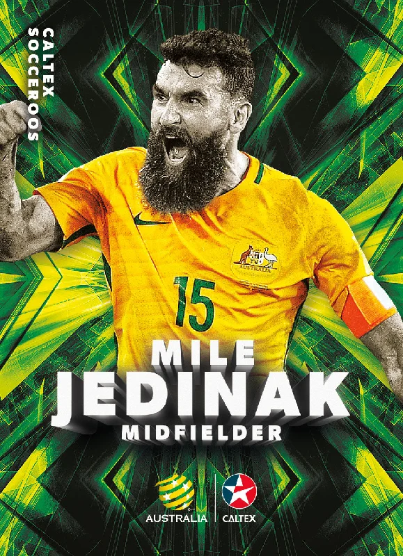 Mile Jedinak, Caltex Socceroos Parallel card, 2018 Tap'n'play Soccer Trading Cards