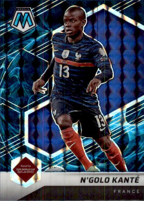 N'Golo Kante, Genesis Prizm, 2021-22 Panini Mosaic FIFA Road to World Cup Soccer