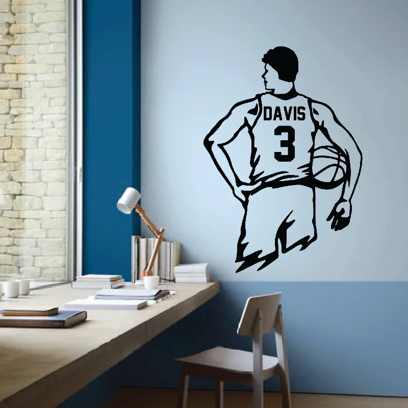 Personalized Basketball Player Wall Decal