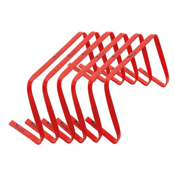 Precision 9" High Flat Hurdles Set - Red ( Set of 6 )