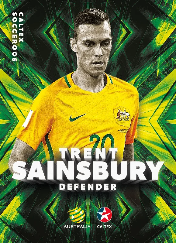 Trent Sainsbury, Caltex Socceroos Parallel card, 2018 Tap'n'play Soccer Trading Cards