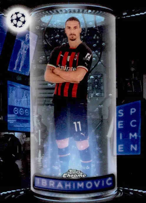 Zlatan Ibrahimovic, Specimen, 2023 Topps Finest UEFA Champions League Soccer