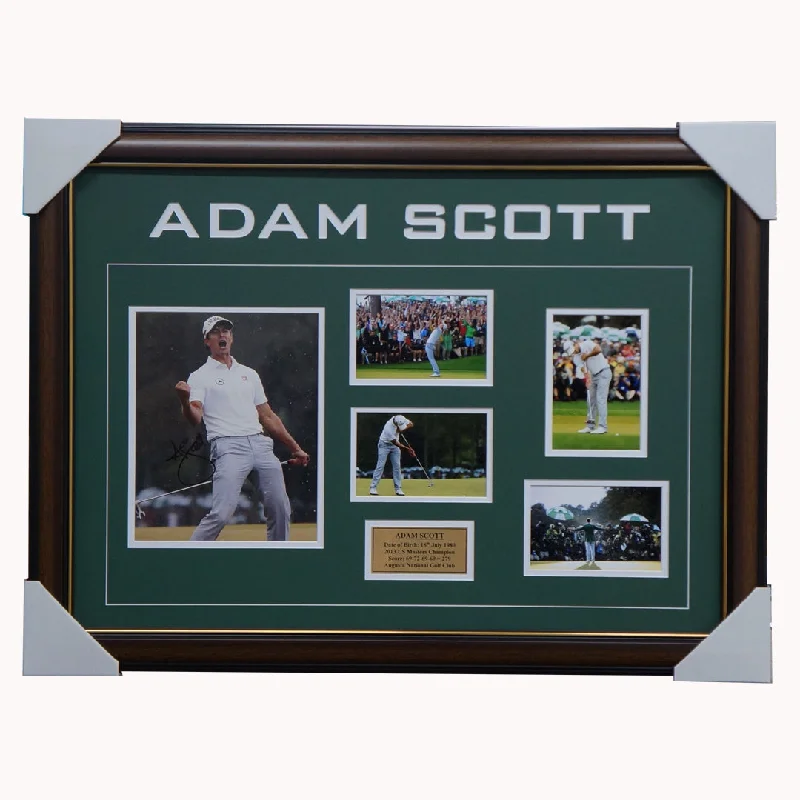 Adam Scott 2013 Us Masters Champion Signed Photo Collage Framed - 1881