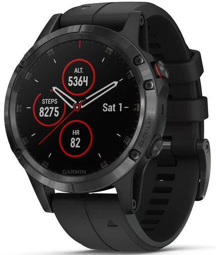 Garmin Watch Fenix 5 Plus Sapphire Black With Black Band