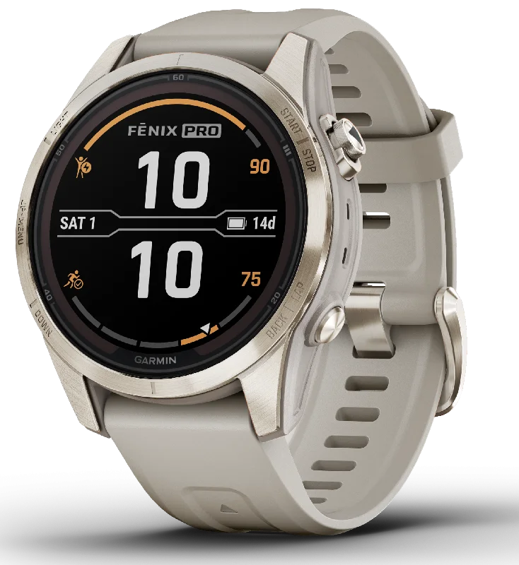 Garmin Fenix 7S Pro Sapphire Solar Soft Gold