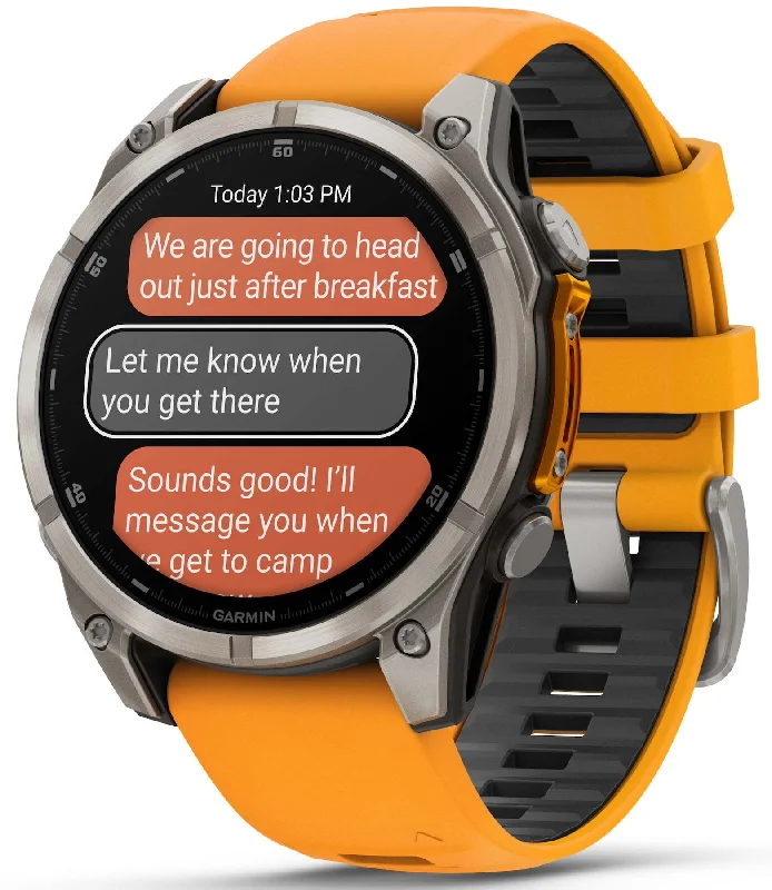 Garmin Fenix 8 47mm Sapphire AMOLED Titanium Spark Orange Graphite Silicone