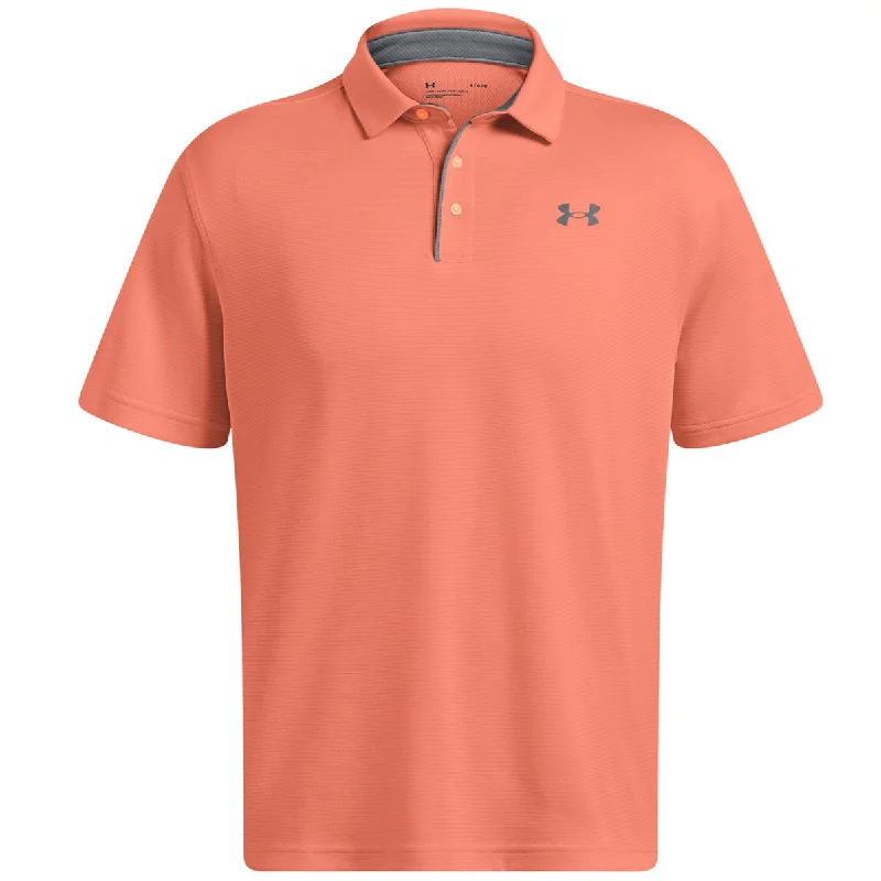 Under Armour Tech Polo Top - Mens - Flare Orange/Pitch Grey